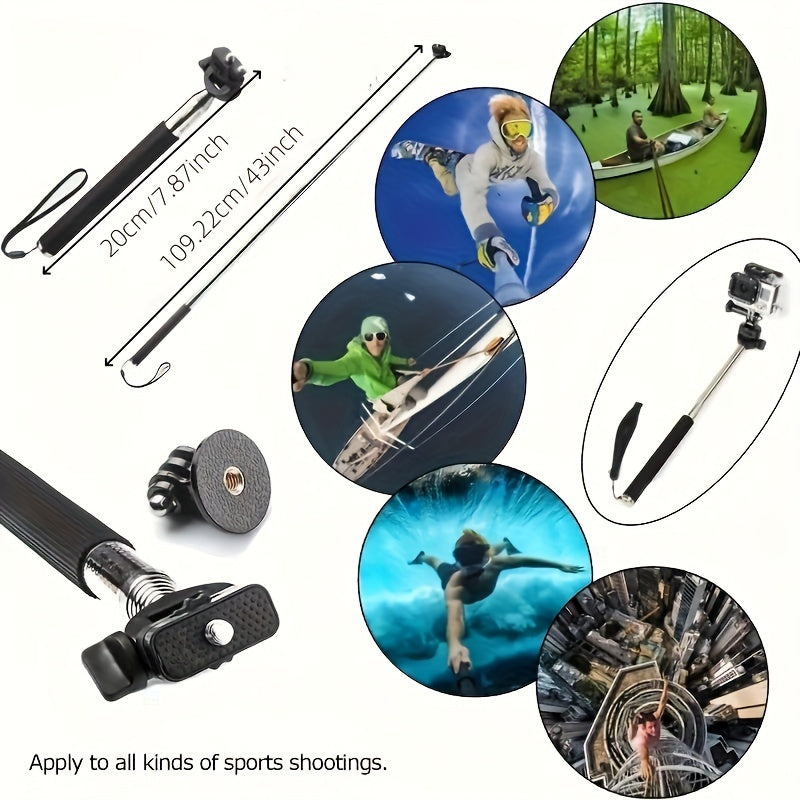 6-in-1 Action Camera Accessory Kit Lightweight & Practical Essential Sports Phot