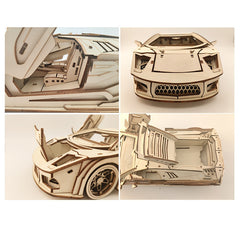 3D Car Wooden Toy Ornament Brain Teaser Assembly Model