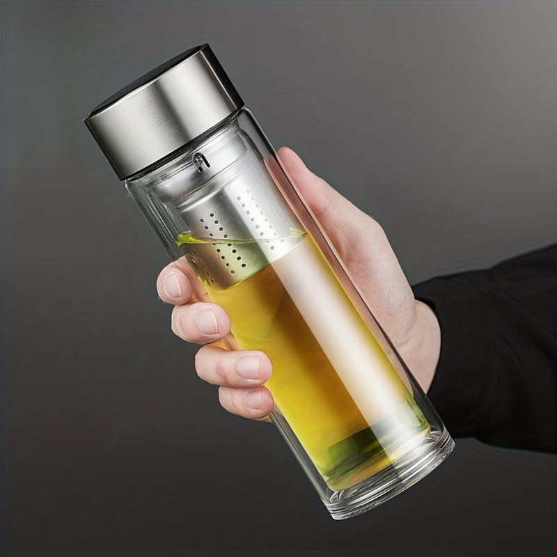 11 8oz 350ml Glass Bottle with Filter - Leakproof Tea Cup for Outdoor
