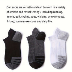6 Pairs Sports Ankle Socks For Men Running Breathable
