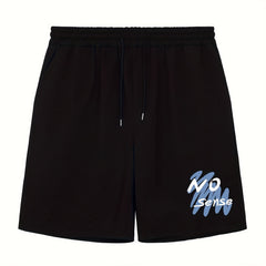 Men's No Sense Print Shorts Athletic Stretch Drawstring Gym Shorts