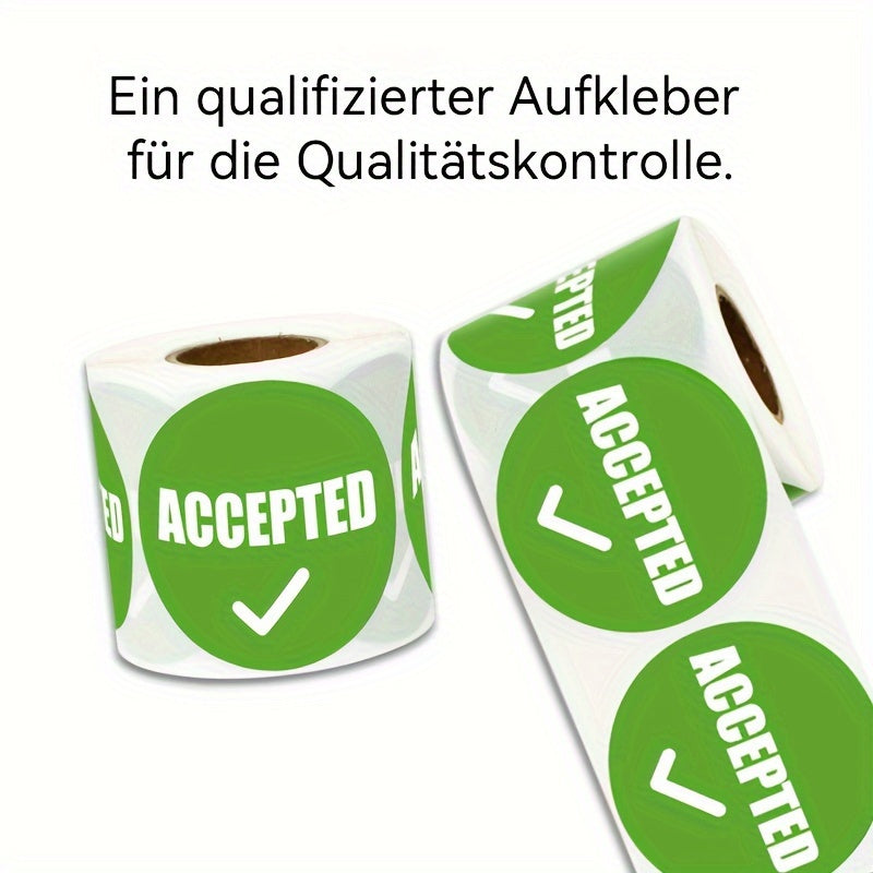 500pcs Acceptance Stickers for Inventory Control