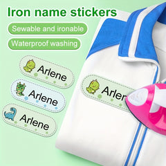 Dinosaur Custom Name Stickers - Waterproof - Medium Size