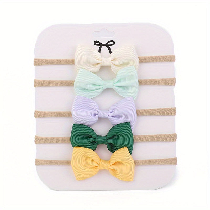 5pcs Bow Headband Hair Accessories for Baby Girls