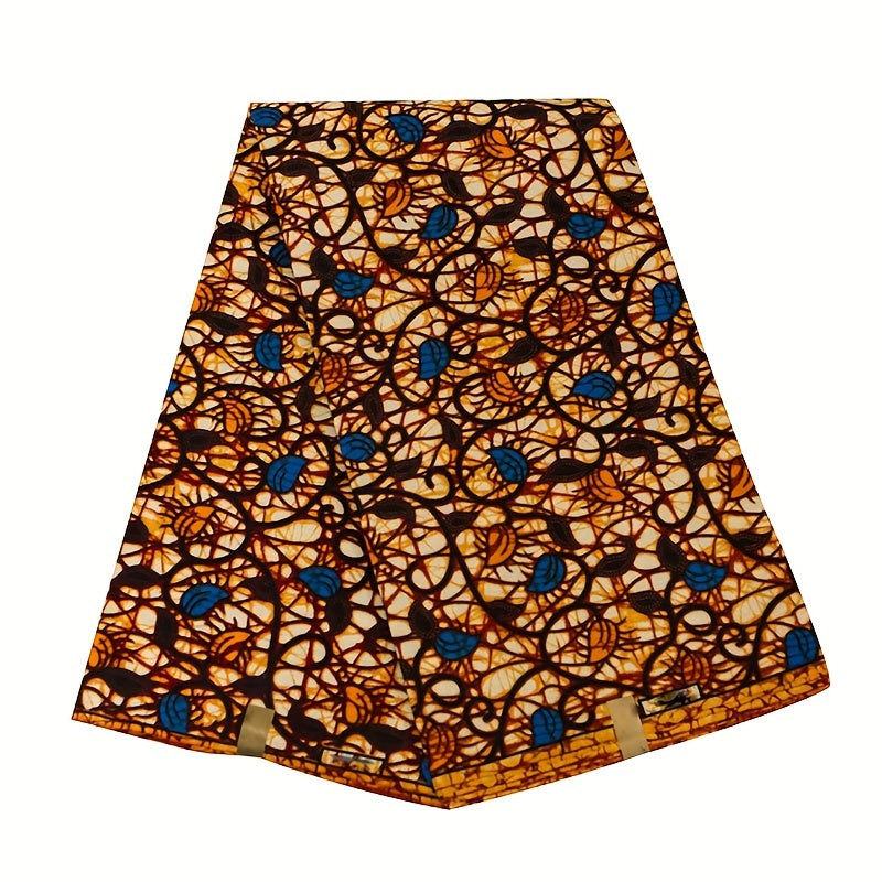 African Style Polyester Frayed Printed Wax Dye Cloth Plain Geometric Fabric