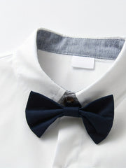 Boys Teen Casual Short Sleeve Gentleman Set Clothes For Summer