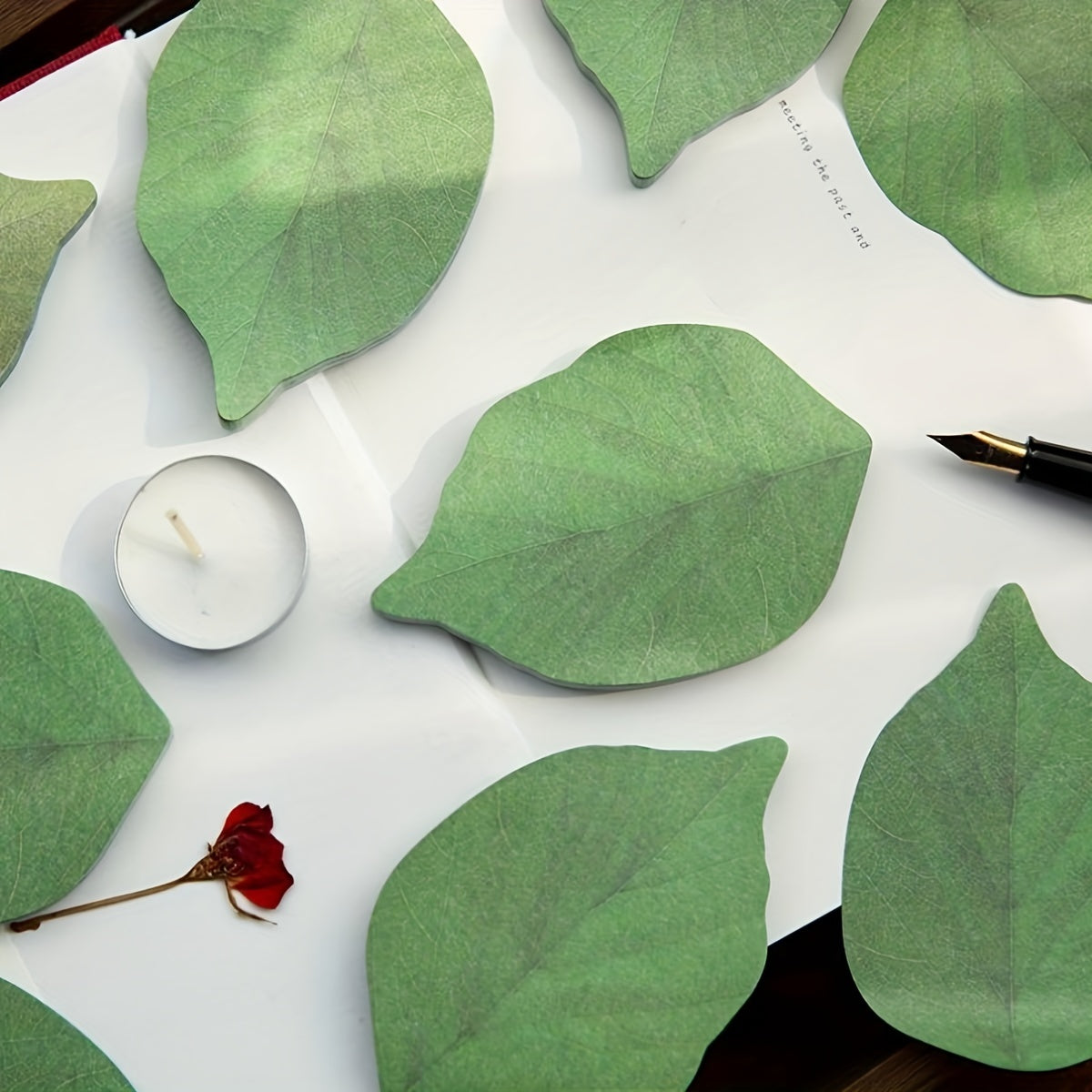 50 Sheets Leaf Sticky Notes Memo Pad for Students