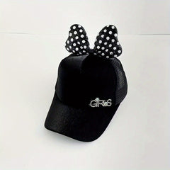 Girls' Mesh Baseball Cap Bowknot Sun Hat