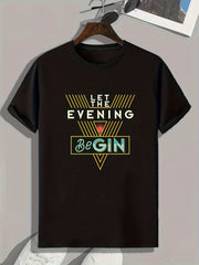 Gin Lover Slogan Men's Sports T-shirt Graphic Tee