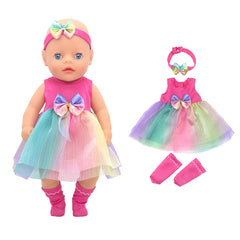 4pcs Deal Clothes & Skirts for 10-12 Inches Reborn Doll Girl Toy Accessories