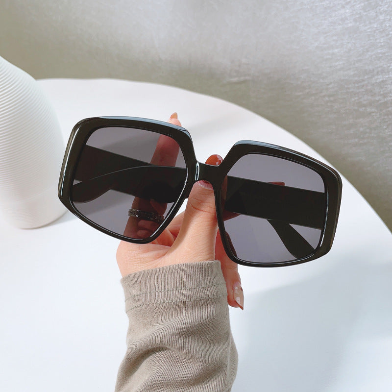 Dark Green Vintage Oversized Sunglasses Women Sun Protection