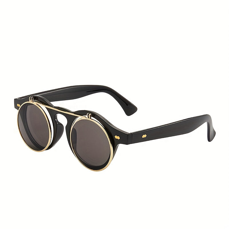 Double Layer Round Vintage Sunglasses for Women