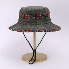 Vintage Distressed Boonie Hat Outdoor Fishing Sun Hat