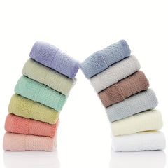 3pcs Kids Square Face Towels Plain Cotton Absorbent Towel