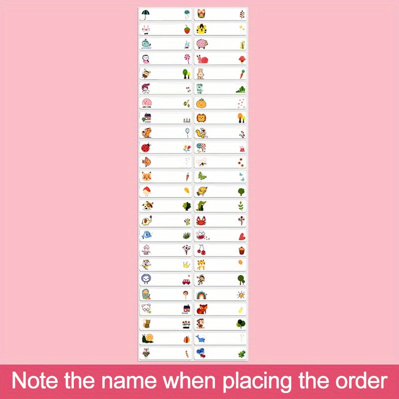 Personalized Waterproof Name Tag Stickers 4 6x1 Medium Size - Pack of 60 120 240