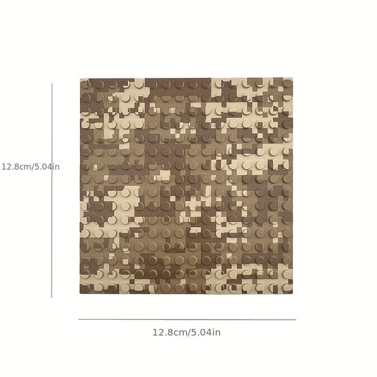 Military Camouflage Base Plate Building Block Toy for Kids