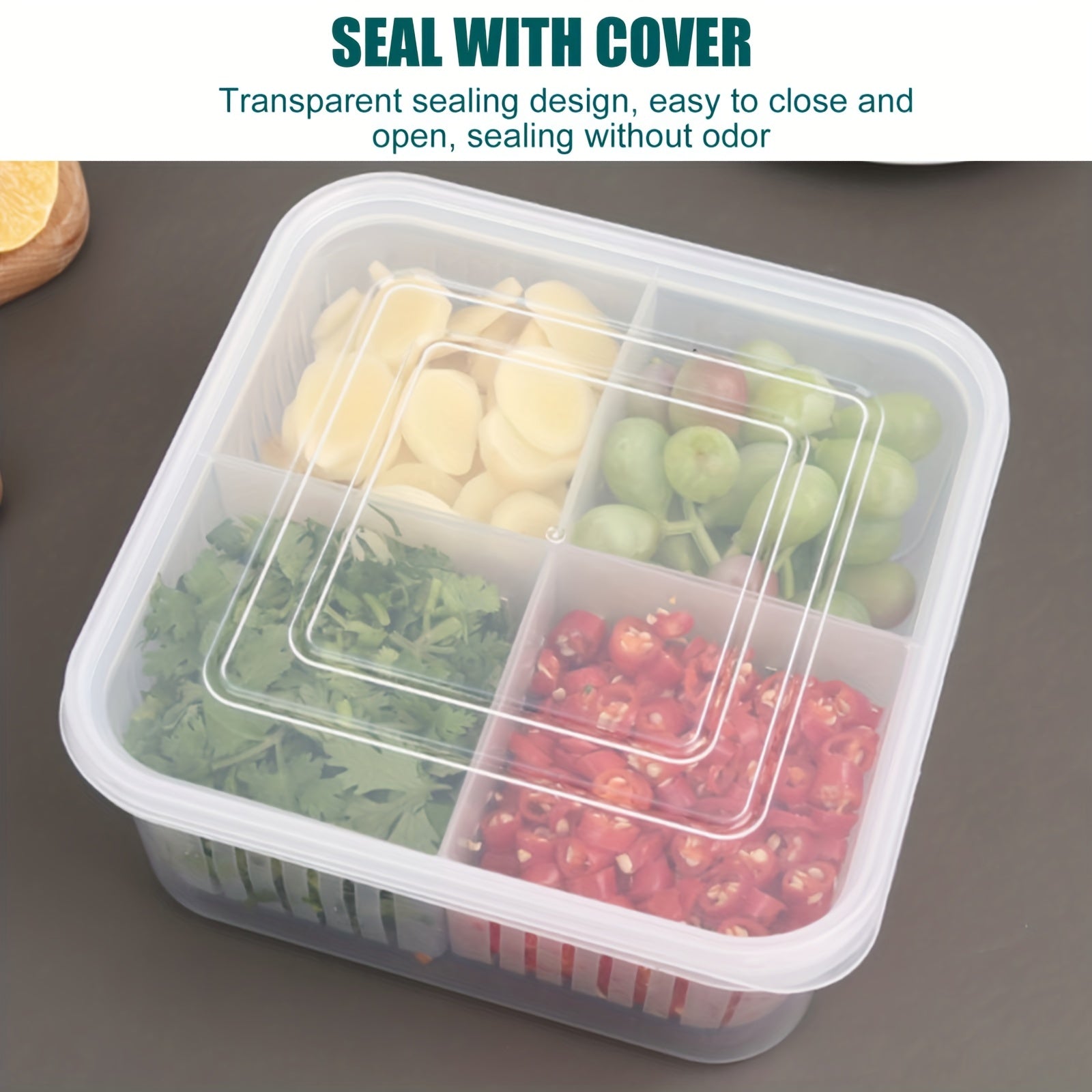 Refrigerator Fresh-keeping Drain Box Vegetable Storage Organizer