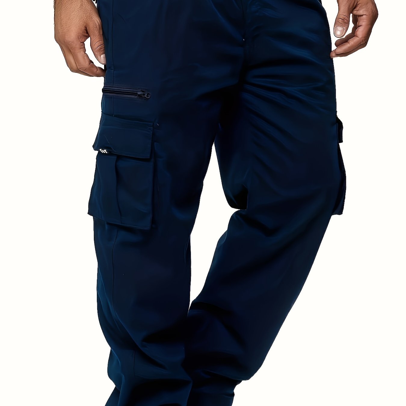 Men's Pocket Cargo Pants Straight Leg Drawstring Joggers