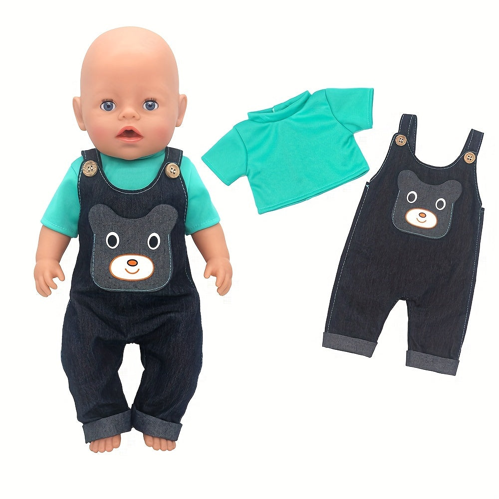 Green Doll Outfit Set for 43 Reborn Vinyl Dolls Hoodie & Pants