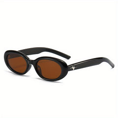 Oval Polarized Sunglasses UV Protection with Case