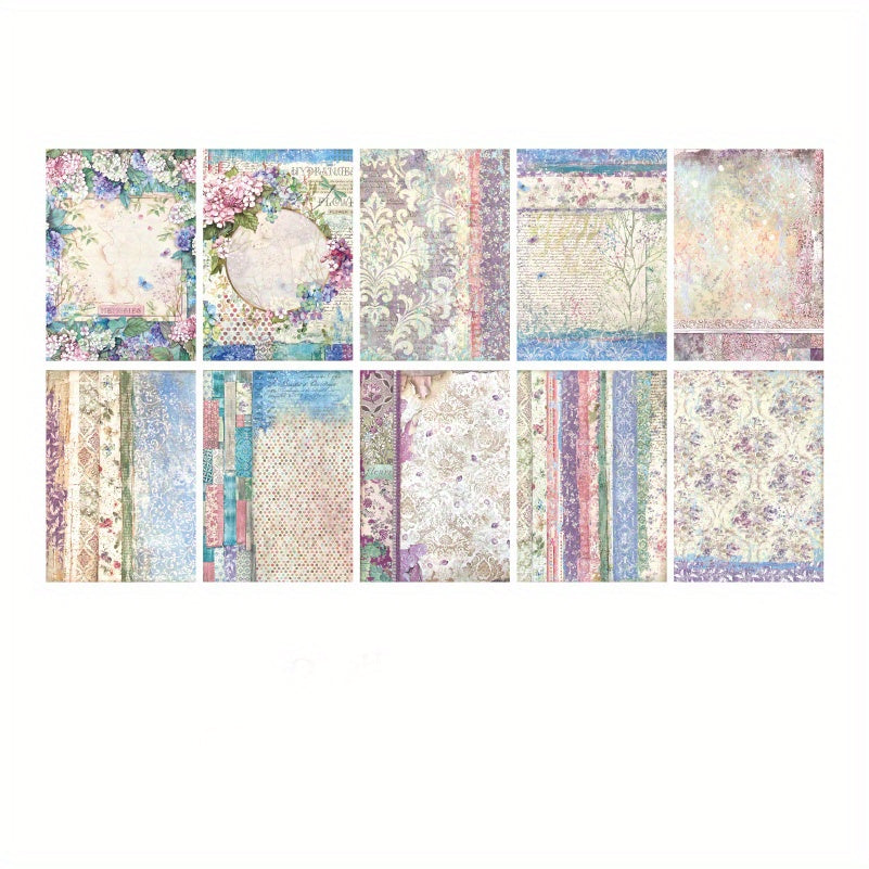 50-Sheet Double Sided Paper Set for DIY Decoration 4.9x6.9 Inches