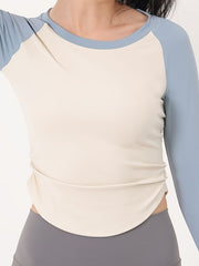 High Elastic Yoga Crop Top For Women Pleated Fitness Sports T Shirts