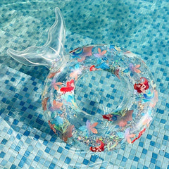 Mermaid Swimming Ring Transparent Swimming Float Pool Toy