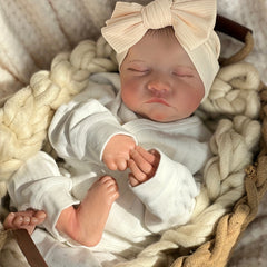 19 Inch Soft Reborn Doll 3D Skin Visible Veins Hand Painted Hair