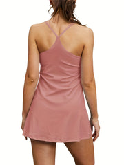 Women's 2 in 1 Tennis Dress with Shorts and Inner Pocket