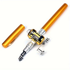Retractable Fishing Pole & Reel Combo Mini Pocket Pen Rod Tackle