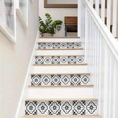 Moroccan Print Stair Sticker Self-Adhesive Art Wallpaper