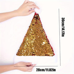 Reversible Sequin Santa Hats Glitter Sparkle Flip Up Sequin Hats