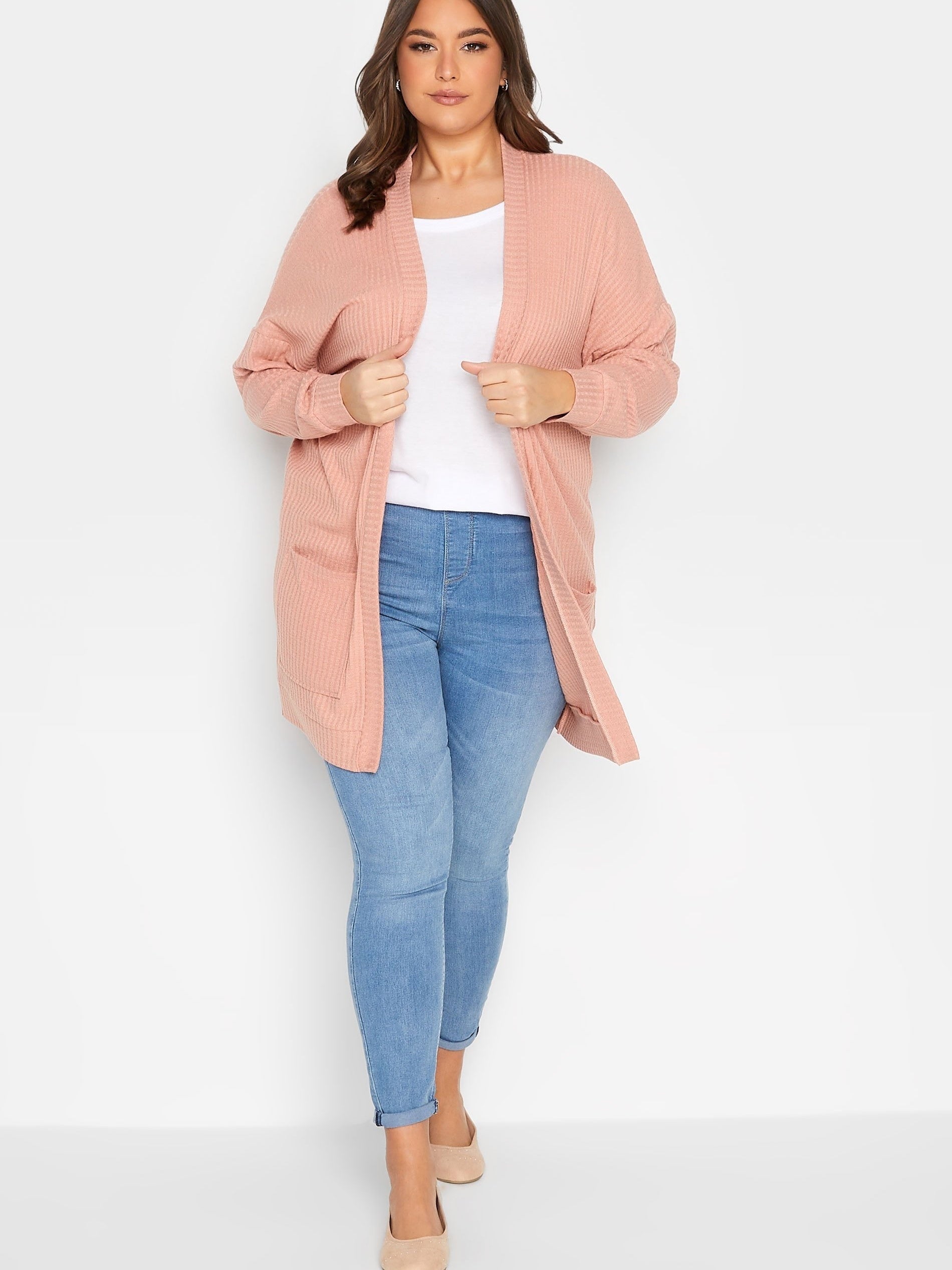 Long Sleeve Open Front Cardigan With Pockets