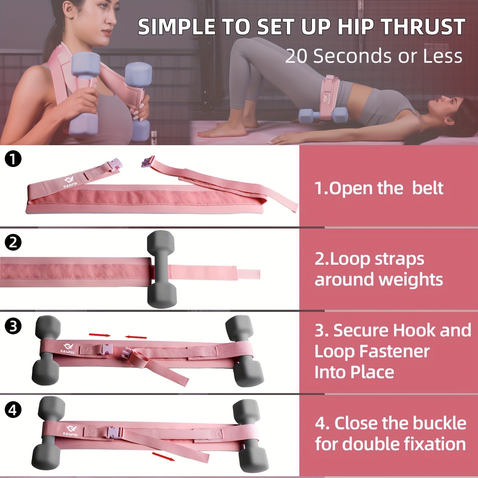 Hip Thrusting Belt Workout With Dumbbells Waist Weighted Training Belt