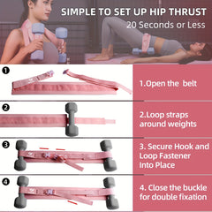 Hip Thrusting Belt Workout With Dumbbells Waist Weighted Training Belt