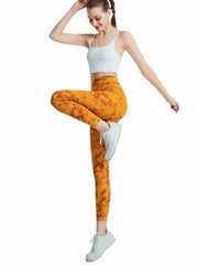 Tie Dye Yoga Sports Leggings High Waist Training Workout Hip Lifting Pants
