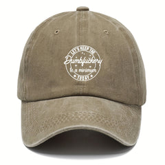Vintage Distressed Baseball Cap with Fun Print