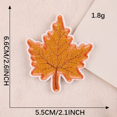 3pcs Embroidered Maple Leaf Patch DIY Iron On Sticker