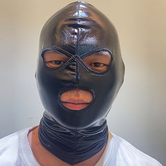 Faux Leather Halloween Mask Breathable Stretchy Accessory Cosplay Stage Parties