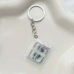 Mini Money Stack Bag Keychain Keyring Gift For Children Kids Accessories