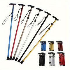 Telescopic Trekking Pole Folding Cane Crutch for Outdoor Camping Hiking