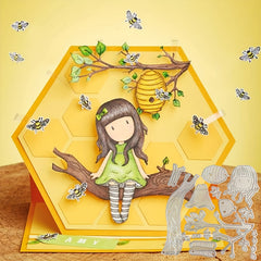 Bee Girl Metal Cutting Dies Stencil DIY Scrapbooking Craft