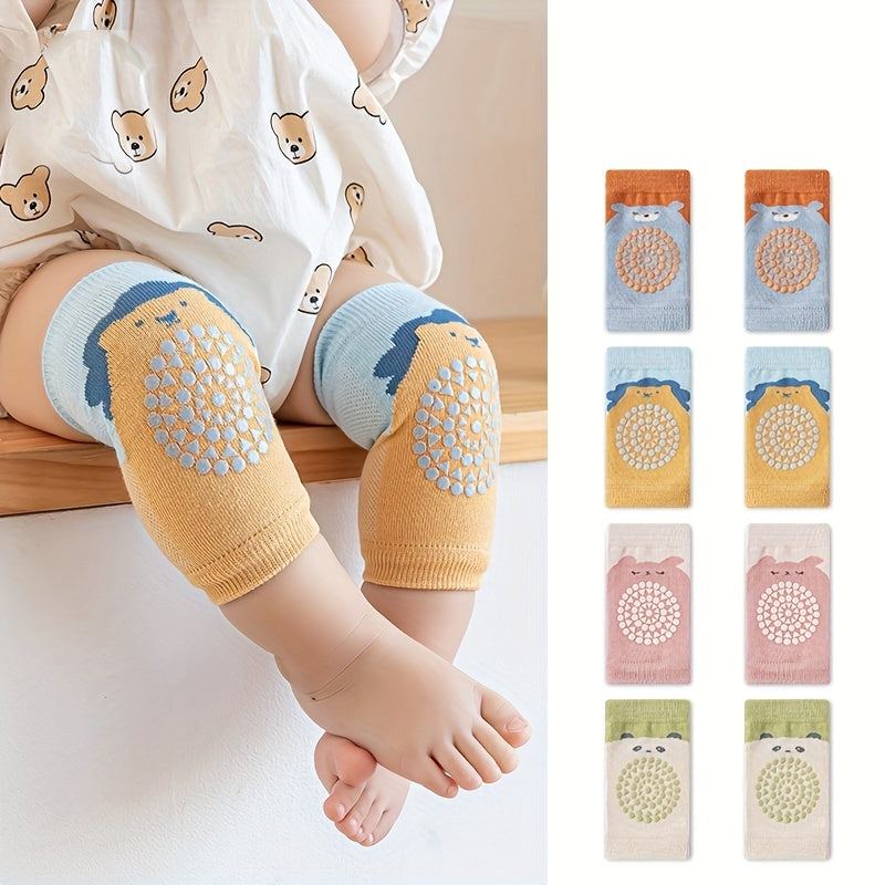 2 Pairs Baby Boys Cartoon Knee Pads Non Slip for Infant Toddlers