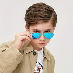 Boy's Vintage Aviator Polarized Sunglasses Outdoor Shades