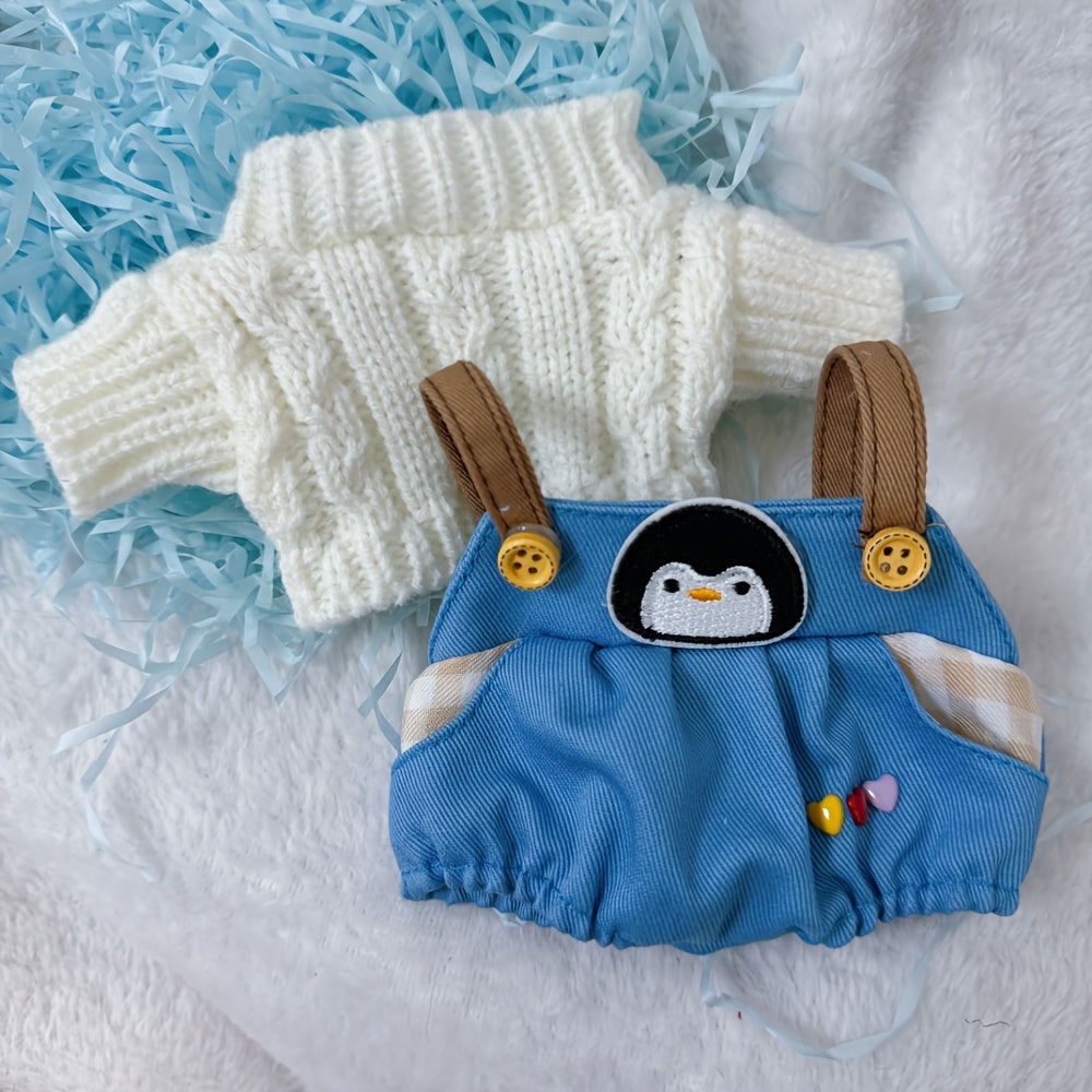 Doll clothes sweater overall suit for plush toys
