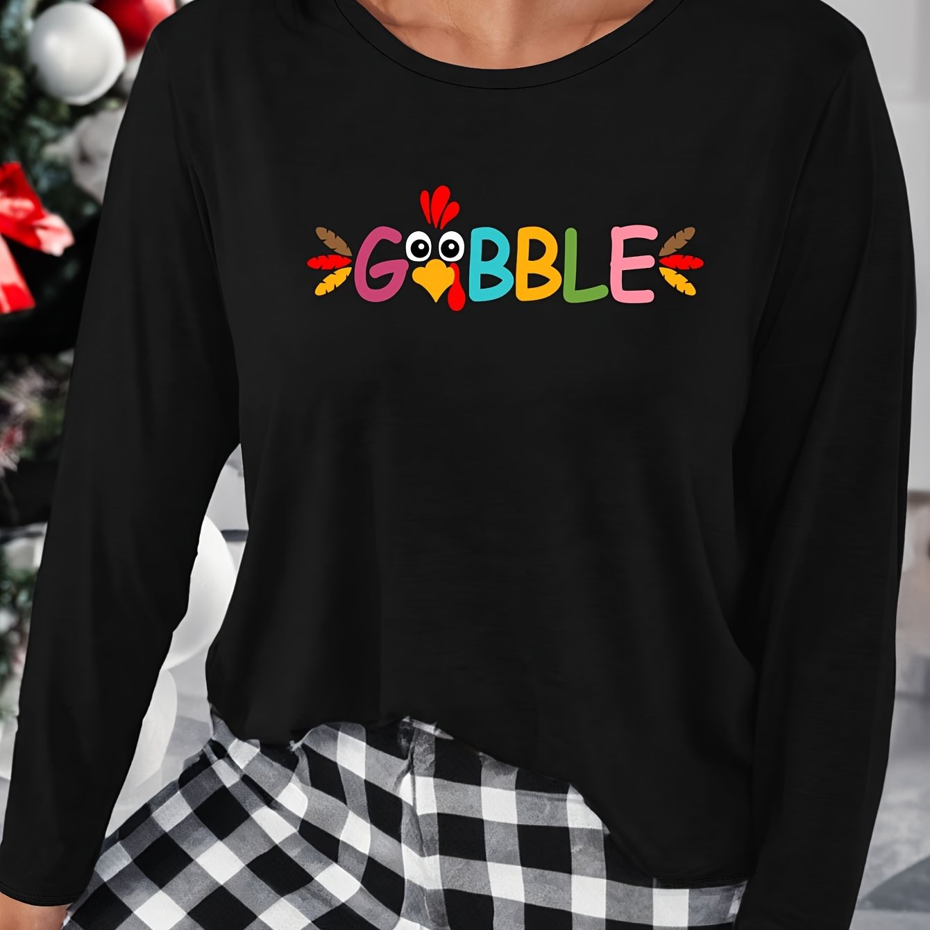 Thanksgiving Letter Print Lounge Top