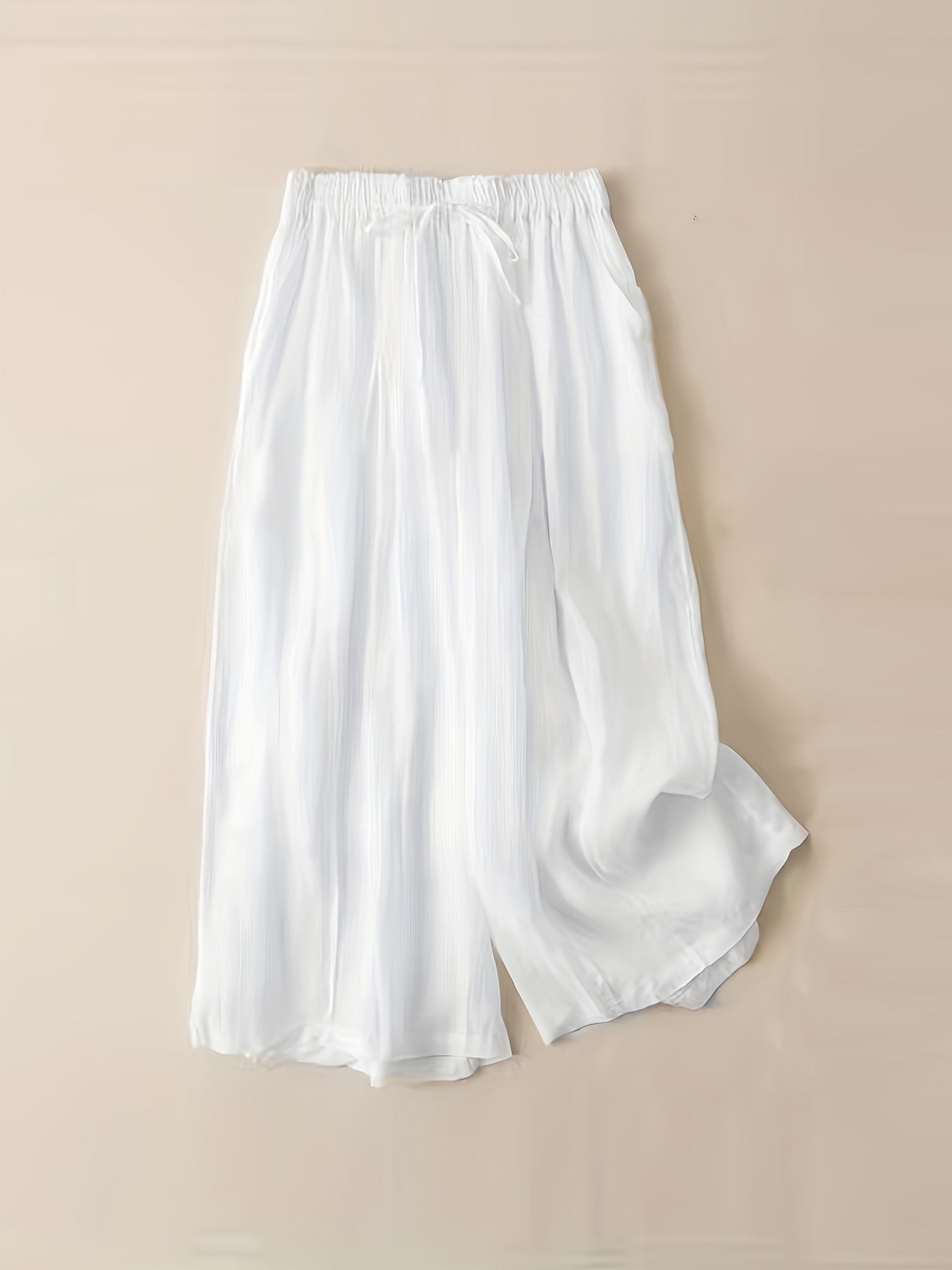 Casual Wide Leg Drawstring Pants for Women