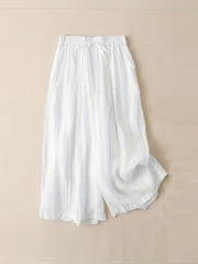 Casual Wide Leg Drawstring Pants for Women