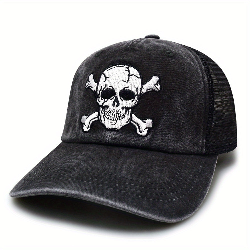 Skull Head Summer Trucker Cap Sunshade Breathable Baseball Cap