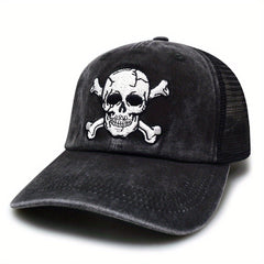 Skull Head Summer Trucker Cap Sunshade Breathable Baseball Cap